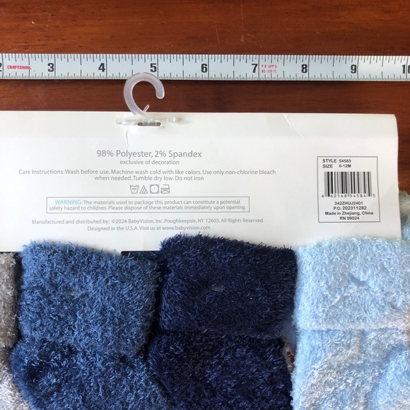 NWT Hudson Baby Socks Size 6 - 12 Months 8-pack Fluffy Fuzzy Cozycore Soft - Picture 8 of 8